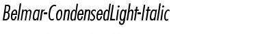 Belmar-CondensedLight-Italic Regular Font