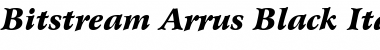 Arrus Blk BT Black Italic Font