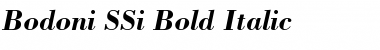 Bodoni SSi Bold Italic Font