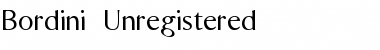 Bordini (Unregistered) Regular Font