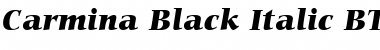 Carmina Blk BT Black Italic Font