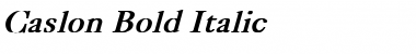 Caslon Bold Italic Font