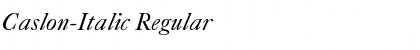 Caslon-Italic Regular Font