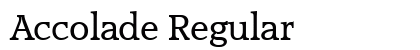 Accolade Regular Font Preview Accolade Regular Font Preview