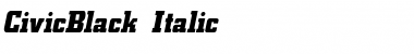 CivicBlack Italic Font