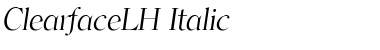 ClearfaceLH Italic
