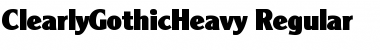 Download ClearlyGothicHeavy Font