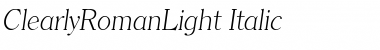 Download ClearlyRomanLight Font