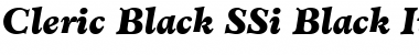 Cleric Black SSi Black Italic Font