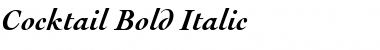 Cocktail Bold Italic Font