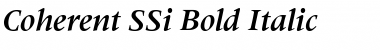 Coherent SSi Bold Italic Font