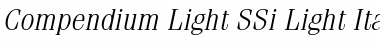 Compendium Light SSi Font