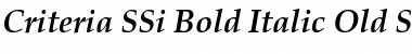 Criteria SSi Bold Italic Old Style Figures Font