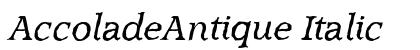 AccoladeAntique Italic Font Preview AccoladeAntique Italic Font Preview