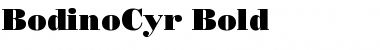 BodinoCyr Bold Font