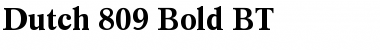 Dutch809 BT Bold Font