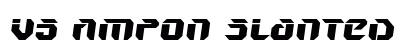 V5 Ampon Slanted Font Preview V5 Ampon Slanted Font Preview