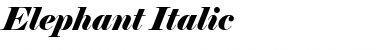 Elephant Italic Font