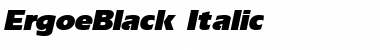 ErgoeBlack Italic Font