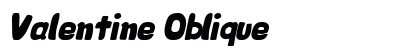 Valentine Oblique Font Preview Valentine Oblique Font Preview