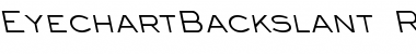 EyechartBackslant Regular Font