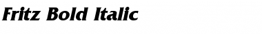 Fritz Bold Italic Font