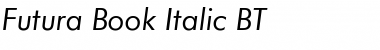 Futura Book Italic Font