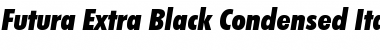 Futura Extra Black Italic Font