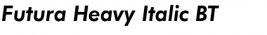 Futura Heavy Italic Font