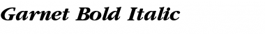 Garnet Bold Italic