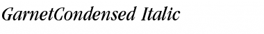 GarnetCondensed Italic