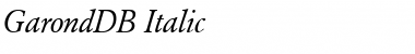 GarondDB Italic Font