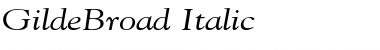 GildeBroad Italic Font