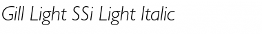 Gill Light SSi Light Italic Font