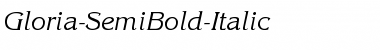 Gloria-SemiBold-Italic Regular Font