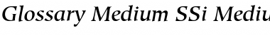 Glossary Medium SSi Medium Italic Font