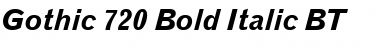 Gothic720 BT Bold Italic Font