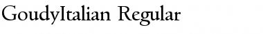 GoudyItalian Regular Font