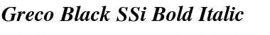 Greco Black SSi Bold Italic Font