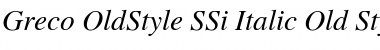 Greco OldStyle SSi Italic Old Style Figures