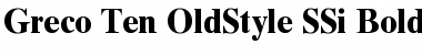 Greco Ten OldStyle SSi Bold Old Style Figures Font