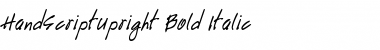 HandScriptUpright Bold Italic Font
