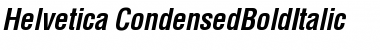 Helvetica_CondensedBoldItalic Regular Font
