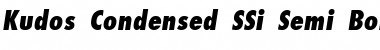 Kudos Condensed SSi Semi Bold Condensed Italic