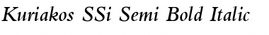 Kuriakos SSi Semi Bold Italic Font