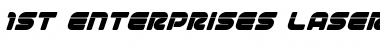 1st Enterprises Laser Super-Italic Italic Font