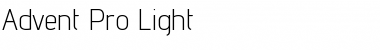 Advent Pro Light Font