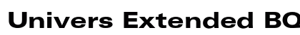 Univers Extended BQ Regular Font Univers Extended BQ Regular Font Preview