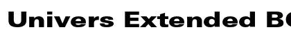 Univers Extended BQ Regular Font Univers Extended BQ Regular Font Preview