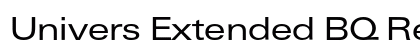 Univers Extended BQ Regular Font Univers Extended BQ Regular Font Preview